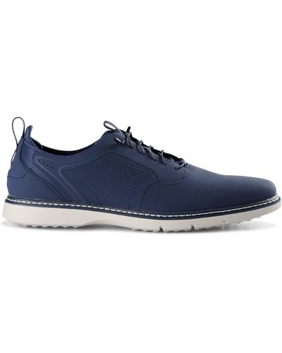 Stacy Adams Big & Tall Synchro Elastic Lace Up Dress Shoes - Blue