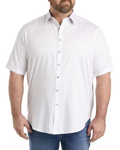 Robert Graham Big & Tall Cruz Control Sport Shirt - White