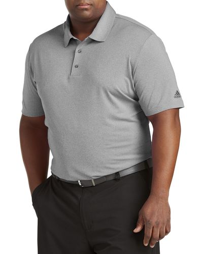 adidas Big & Tall Climacool Golf Polo Shirt - Gray