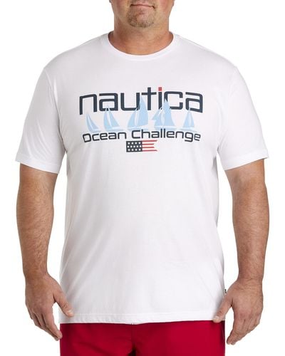 Nautica Big & Tall Ocean Challenge Graphic Tee - White