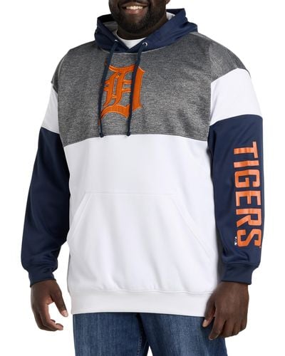 MLB Big & Tall Colorblock Pullover Hoodie - White