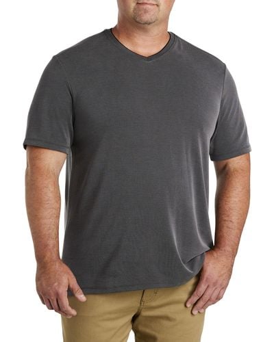 Tommy Bahama Big & Tall Coastal Crest Islandzone V-neck T-shirt - Gray