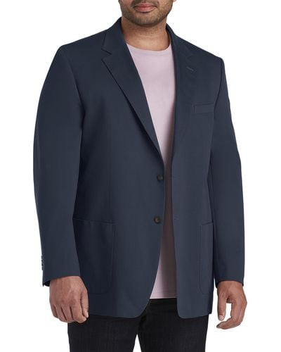Robert Barakett Big & Tall Brushed Cotton Sport Coat - Blue