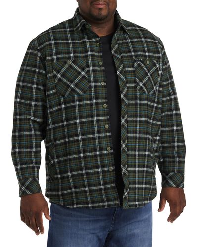 O'neill Sportswear Big & Tall Redmond Flannel Shirt Jacket - Black