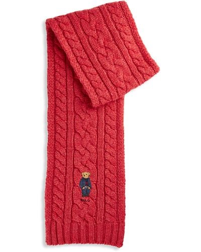 Polo Ralph Lauren Big & Tall Cable Scarf - Red