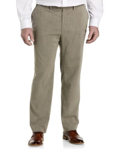 Michael Kors Big & Tall Textured Suit Pants - Gray