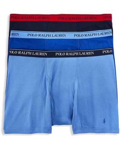 Polo Ralph Lauren Big & Tall 3-pk Boxer Briefs - Blue