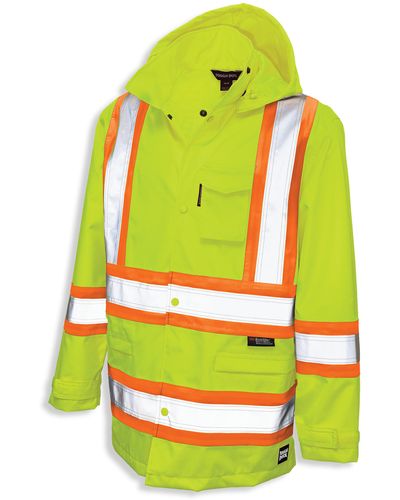 Tough Duck Big & Tall Safety Rain Jacket - Yellow