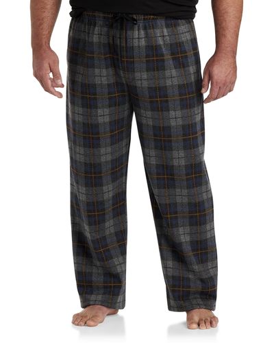 Majestic International Big & Tall A Touch Of Frost Lounge Pants - Black