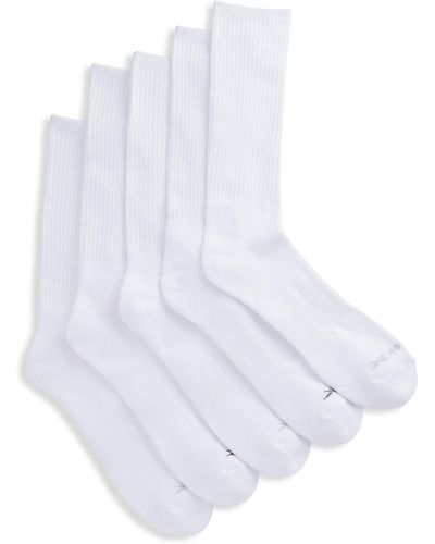 Reebok Big & Tall Vector 5-pk Crew Socks - White