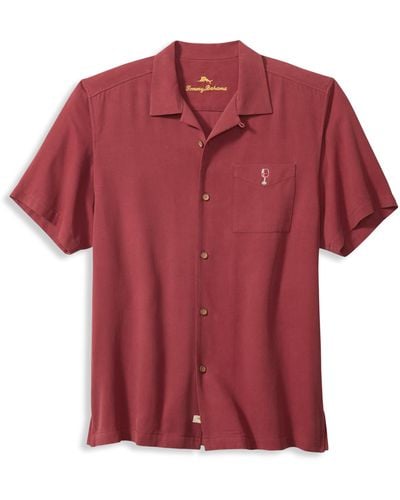 Tommy Bahama Big & Tall Grape Minds Drink Alike Sport Shirt - Red