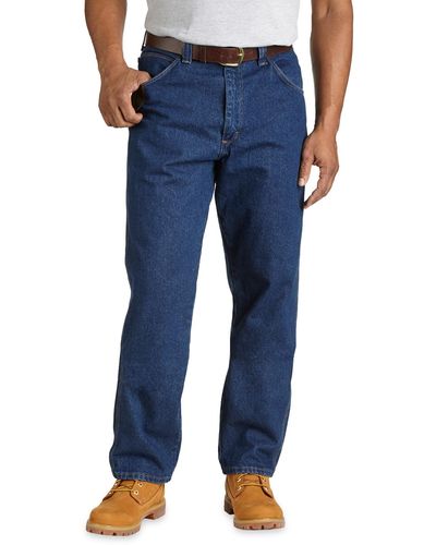 Wrangler Big & Tall Riggs Workwear By Relaxed-fit Five-pocket Jeans - Blue