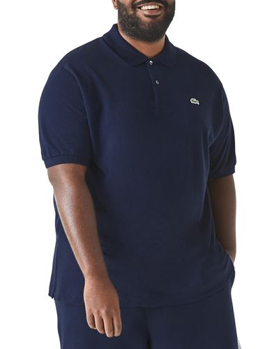 Lacoste Big & Tall Classic Pique Polo Shirt - Blue