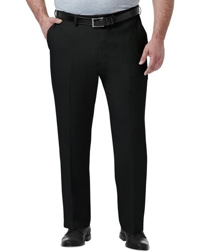 Haggar Big & Tall Premium Comfort 4-way Stretch Dress Pants - Black