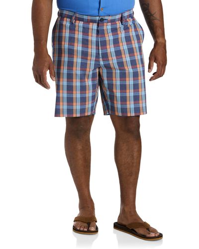 Tommy Bahama Big & Tall Cambria Driver Plaid Shorts - Blue