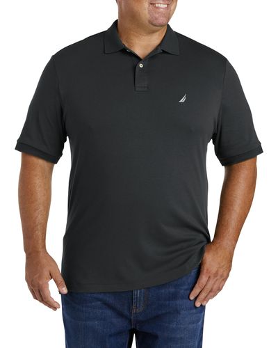 Nautica Big & Tall Interlock Polo Shirt - Black