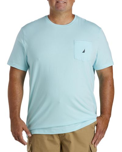 Nautica Big & Tall Solid Crewneck Pocket T-shirt - Multicolor