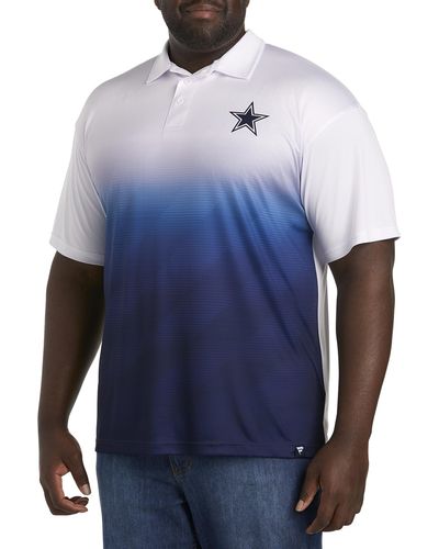 Nfl Big & Tall Team Logo Ombr Polo Shirt - Blue