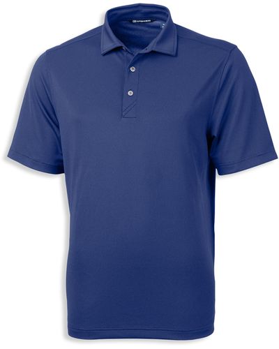 Cutter & Buck Big & Tall Cutter & Buck Virtue Eco Piqu Solid Polo Shirt - Blue