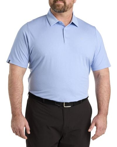 Callaway Apparel Big & Tall Classic Jacquard Golf Polo Shirt - Blue