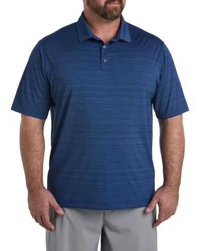 Reebok Big & Tall Performance Space-dyed Polo Shirt - Blue