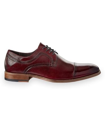 Stacy Adams Big & Tall Dickenson Cap-toe Oxfords - Red