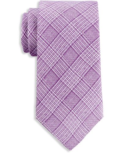 Michael Kors Big & Tall Dusty Plaid Tie - Purple