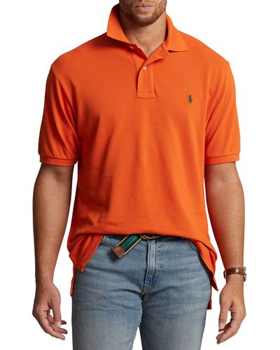 Polo Ralph Lauren Big & Tall Mesh Polo Shirt - Orange