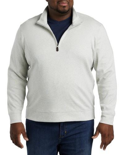 Tommy Bahama Big & Tall Martinique 1 2-zip Pullover - Gray