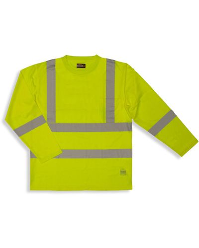 Tough Duck Big & Tall Long-sleeve Safety Pocket T-shirt - Yellow