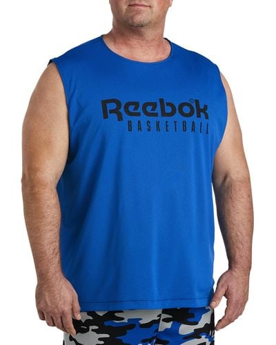 Reebok Big & Tall Speedwick Performance Reversible Muscle Tee - Blue