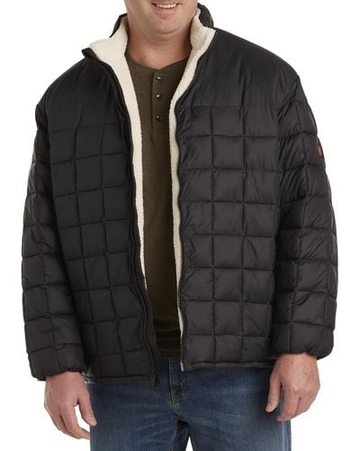 Save The Duck Big & Tall Quilted Puffer Jacket - Black