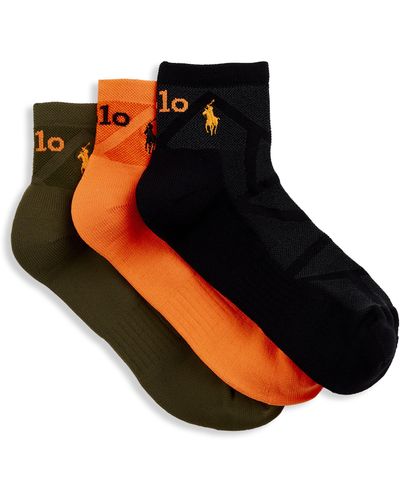 Polo Ralph Lauren Big & Tall 3-pk Tech 1 4-top Socks - Black