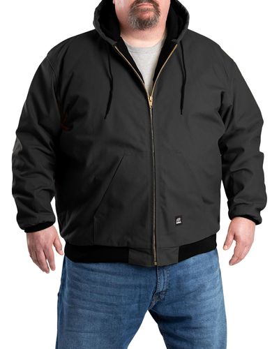 Bernè Big & Tall Original Hooded Quilt-lined Duck Jacket - Black