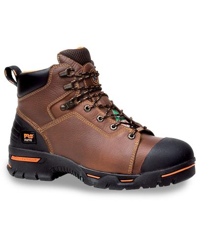 Timberland Big & Tall Endurance Waterproof 6 & Quot Safety Toe Work Boots - Brown