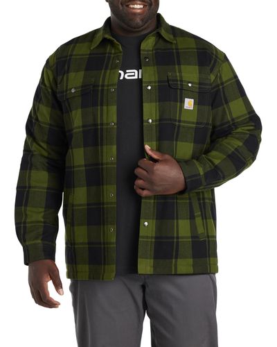 Carhartt Big & Tall Flannel-shirt Jacket - Green
