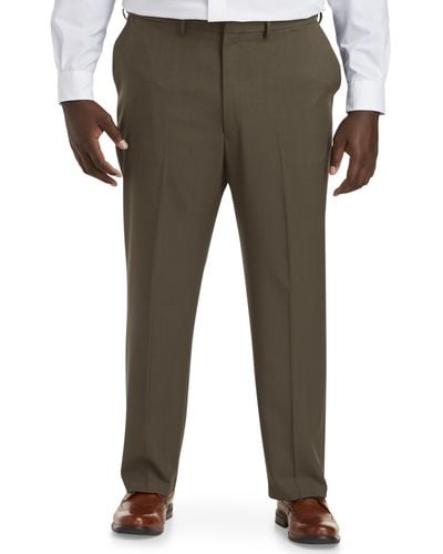 Haggar Big & Tall Premium Comfort 4-way Stretch Dress Pants - Brown