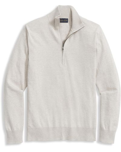 Brooks Brothers Big & Tall 1 2-zip Sweater - White
