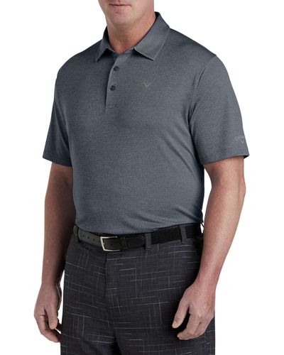 Callaway Apparel Big & Tall Ventilated Heather Golf Polo Shirt - Blue