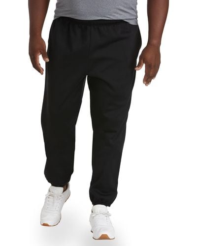 Reebok Big & Tall Performance Fleece Elasticized-hem Pants - Black