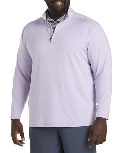 Reebok Big & Tall 1 4-zip Performance Pullover - Purple