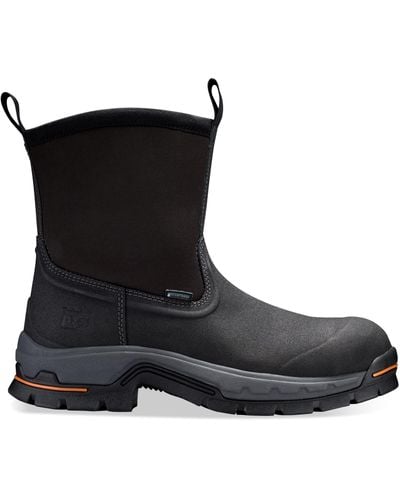 Timberland Big & Tall 8 & Quot Stockdale Waterprooof Steel Toe Pull-on Boots - Black