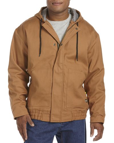 Bernè Big & Tall Flame-resistant Quilt-lined Hooded Jacket - Brown