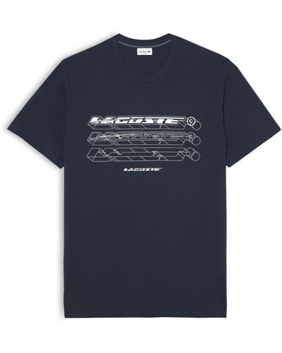 Lacoste Big & Tall Disruptive Simplicity Graphic Tee - Blue