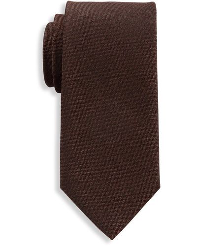 Michael Kors Big & Tall Solid Tie - Brown