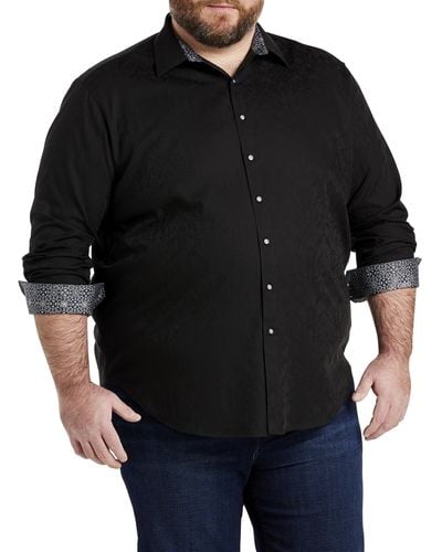 Robert Graham Big & Tall Highland Sport Shirt - Black