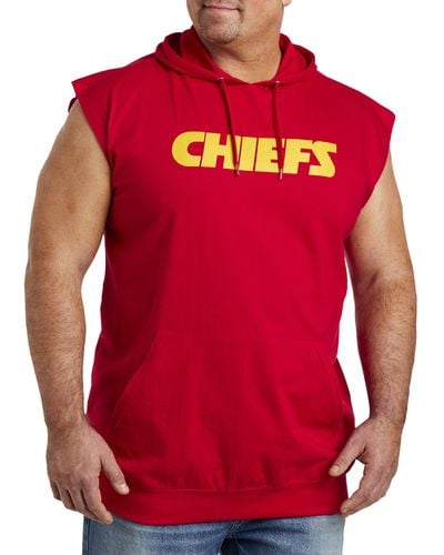 Nfl Big & Tall Performance Hooded Muscle Tee - Red