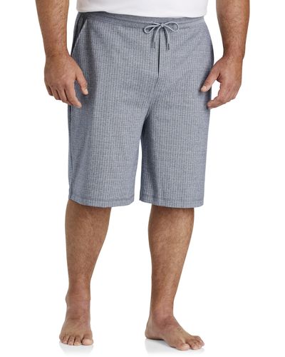 Robert Graham Big & Tall Jacquard Lounge Shorts - Gray