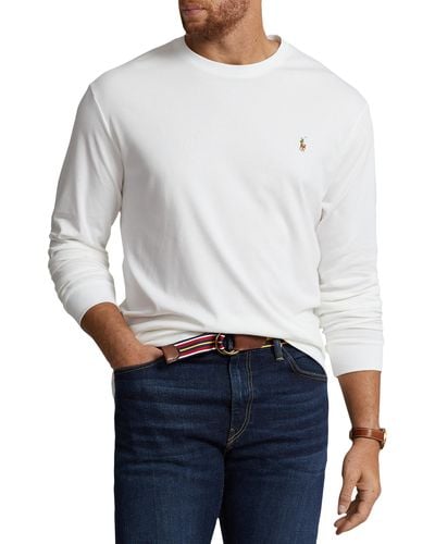 Polo Ralph Lauren Big & Tall Soft Cotton Long-sleeve Tee - White