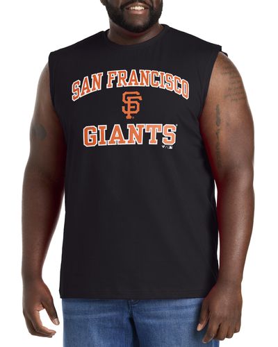 MLB Big & Tall Sleeveless Team T-shirt - Black